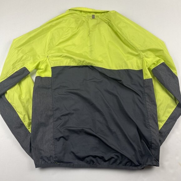 Hind Running Windbreaker Jacket Men’s S Neon Yellow Full Zip Two Pocket Hi-viz - Picture 3 of 9